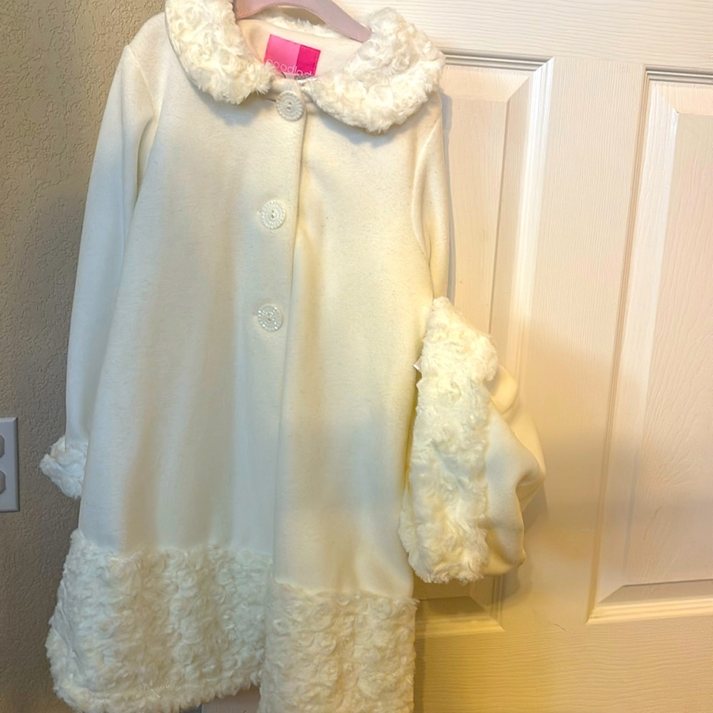 Good Lad pea coat and hat-cream NWT